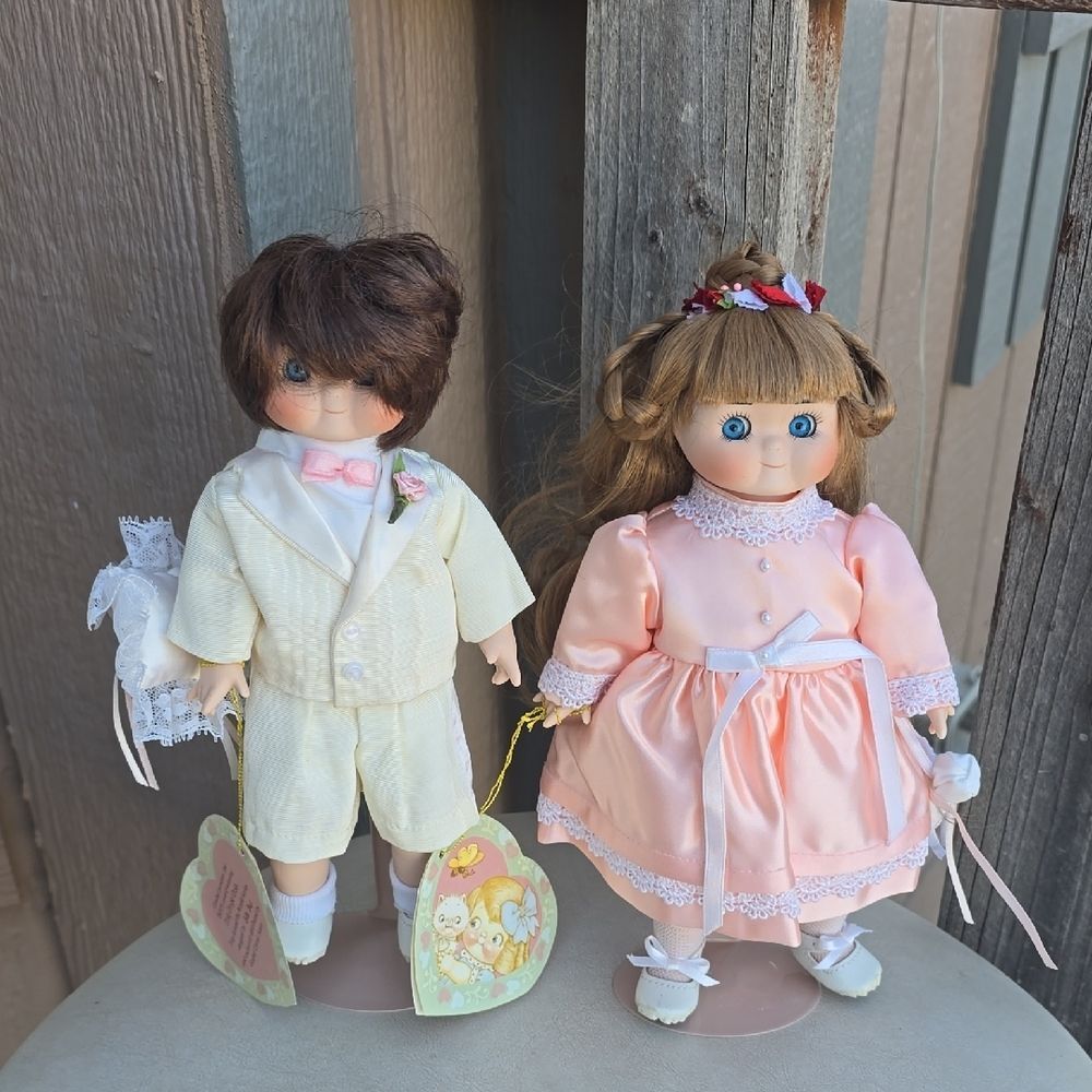 Goebel Dolly Dingle 1996 Bride & Groom Wedding Doll Set #786/1000